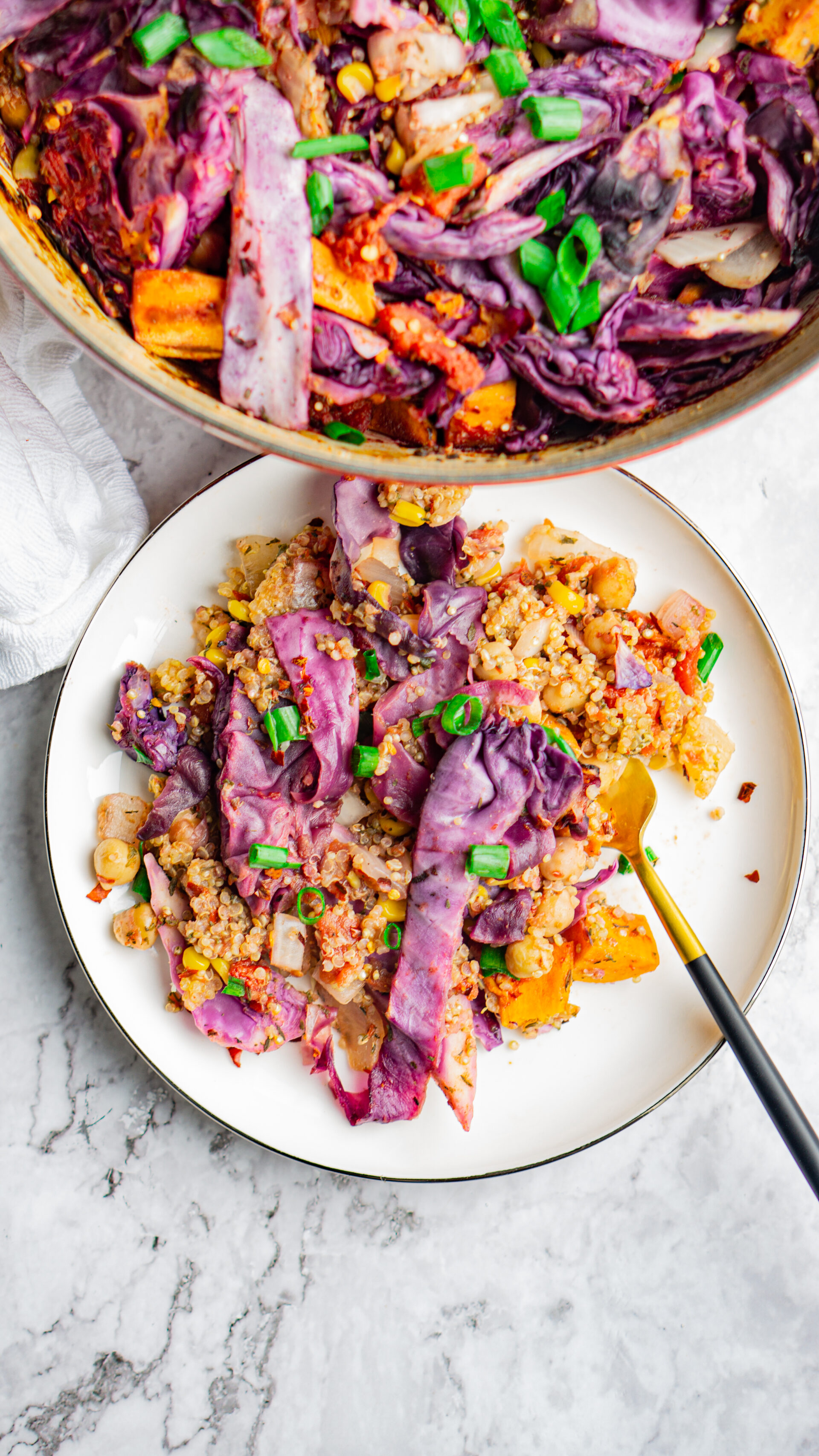 One Pot Quinoa Cabbage Roast