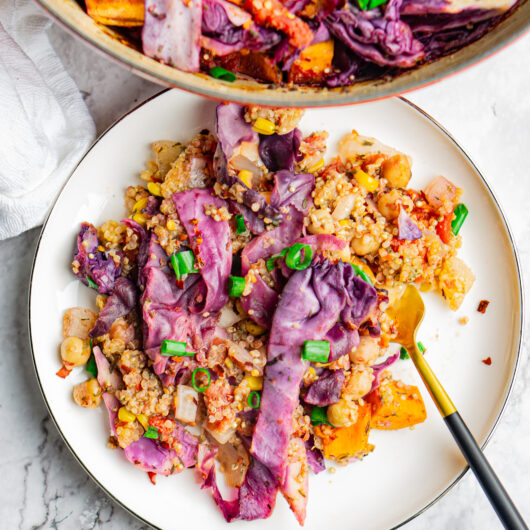 One Pot Quinoa Cabbage Roast