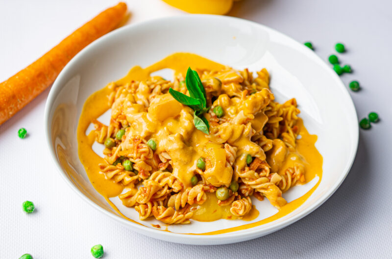 Cheesy Chickpea Pasta