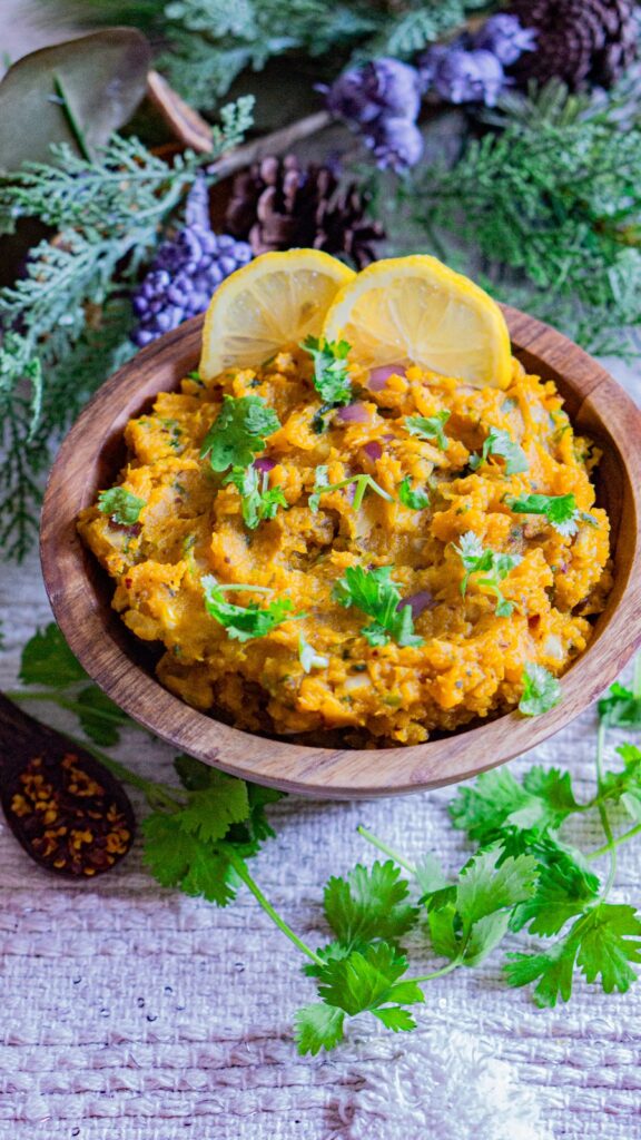 Mashed Buttercup Squash (Indian Style)