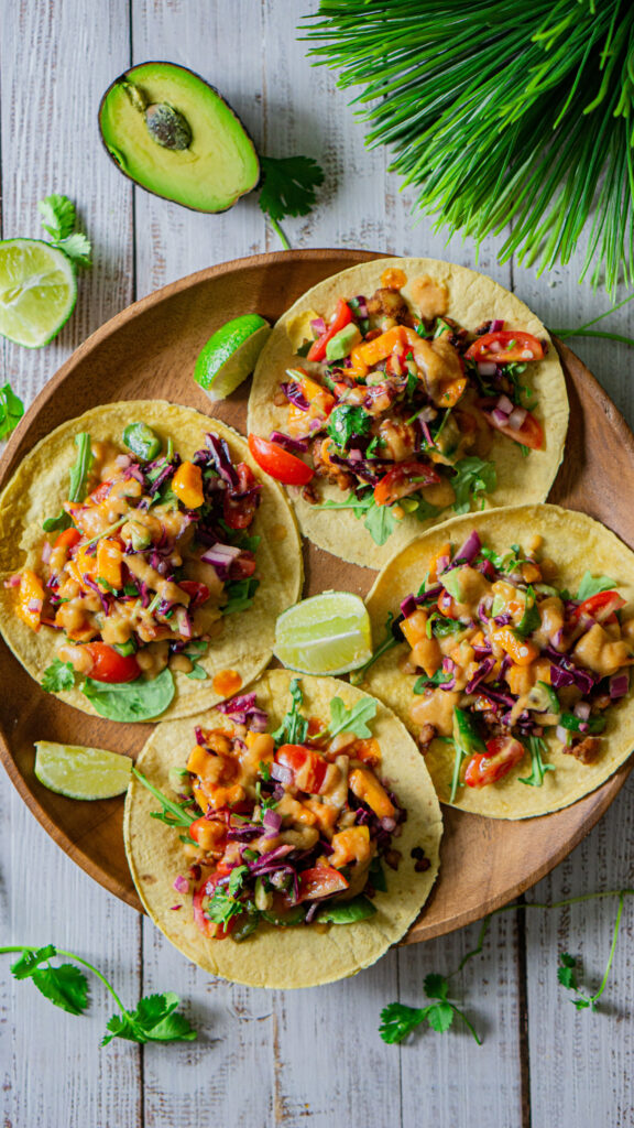 Tacos with Tempeh Crumbles