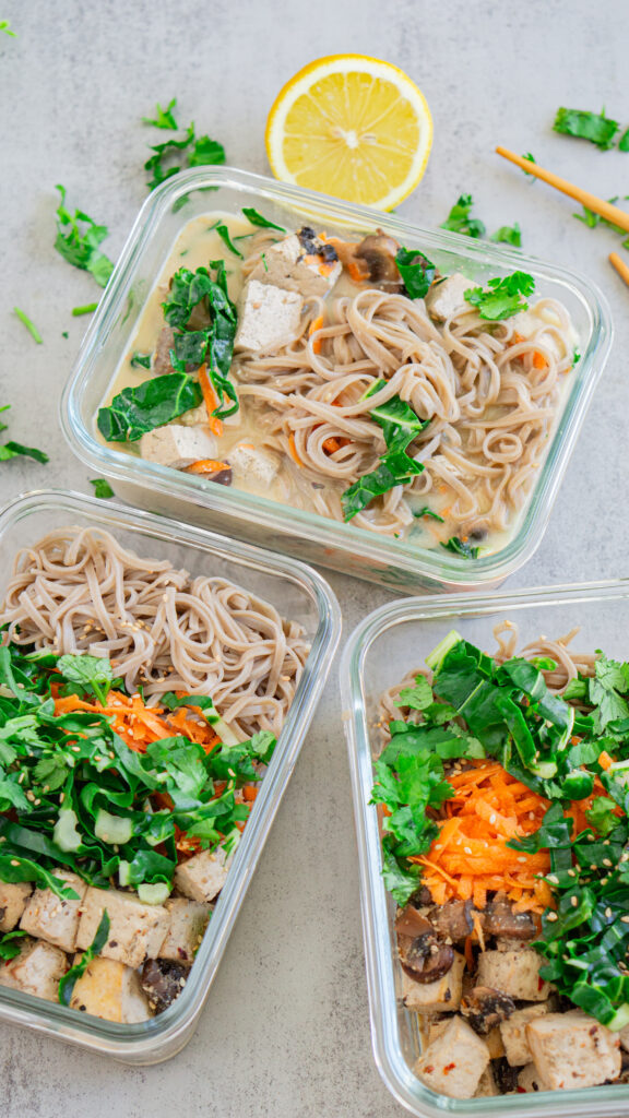 High Protein Soba Noodles Soup