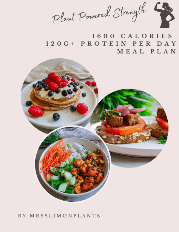 1600-Calorie Vegan Meal Plan with over 120g+ Protein Per Day